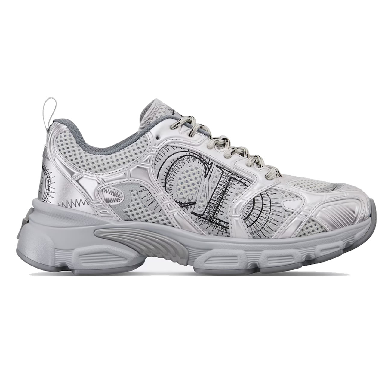 Dior Chrono Sports Shoes With Mesh Fabric And Faux Leather Trim (3) - newkick.org